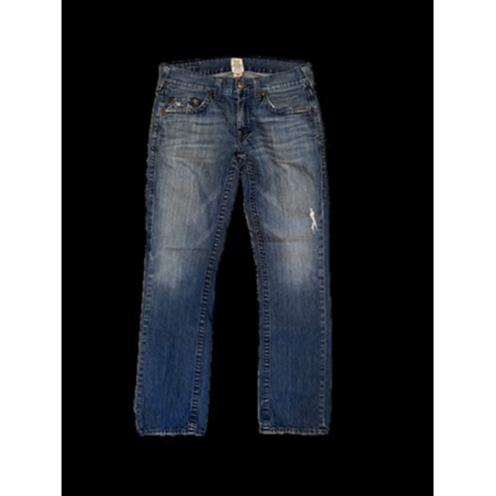 True Religion Men Section Straight Jeans Blue 34x31 USA Made MDE800J19